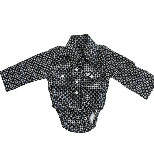 Black Printed Romper