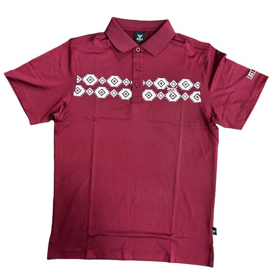LC - Maroon Aztec Polo