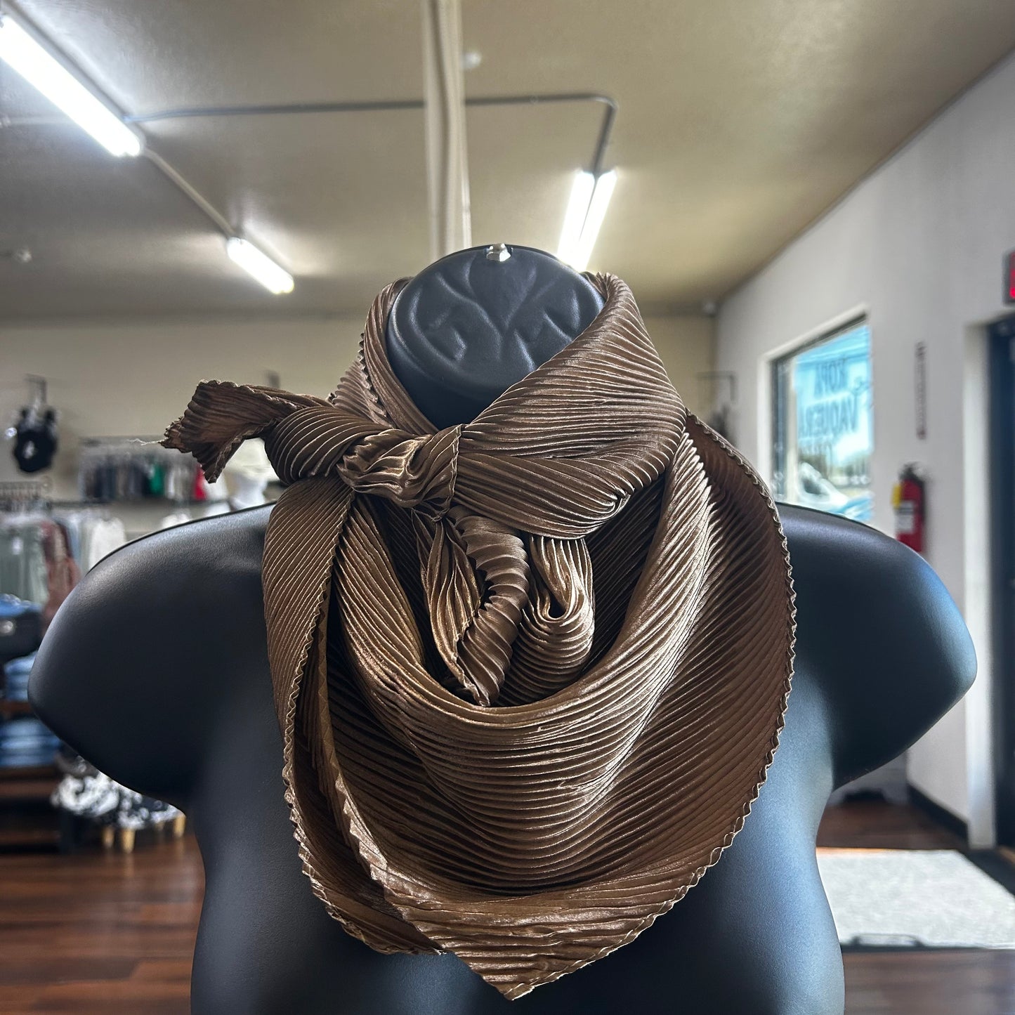 Pasadena Pleated Wild Rag - Coffee