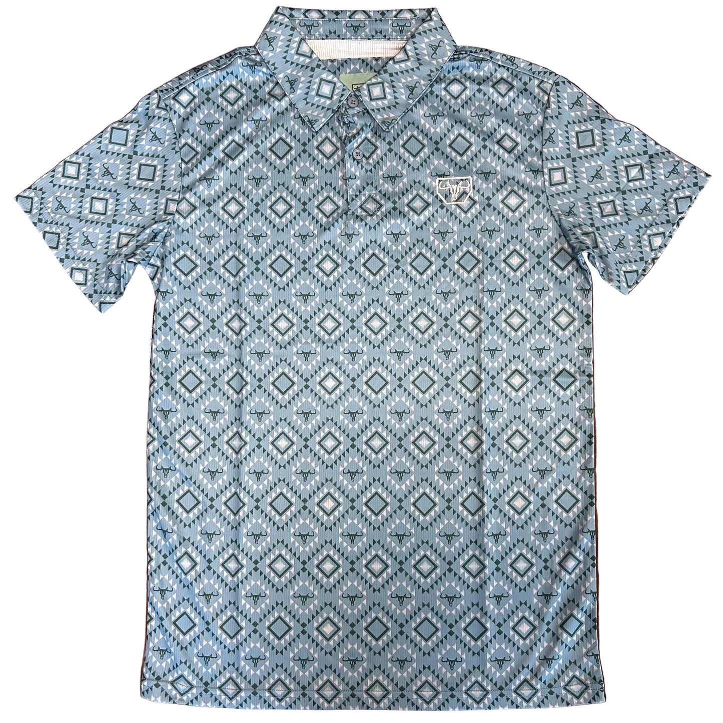 Geo Cattle Polo - Blue