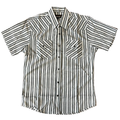 Stripe Printed S/S - Grey/Black