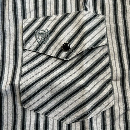 Stripe Printed S/S - Grey/Black