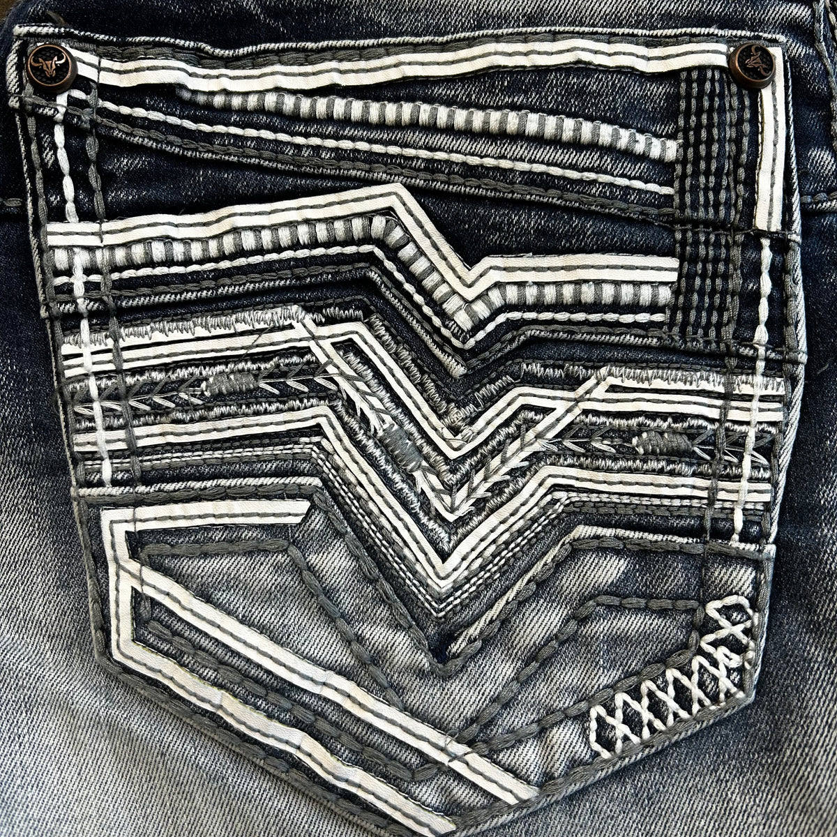 Holt Ridge Chevron Bootcut Jean - Slate Grey