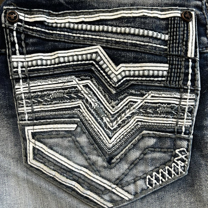 Holt Ridge Chevron Bootcut Jean - Slate Grey