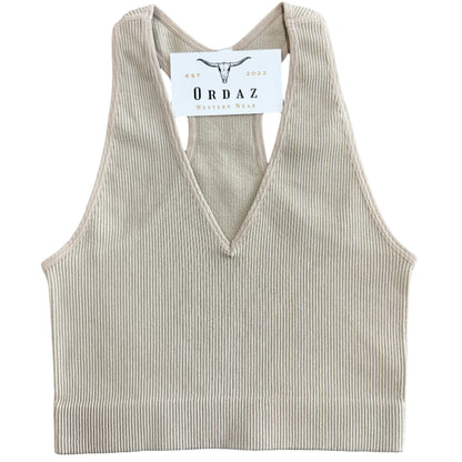 Ribbed Racerback Tank Top