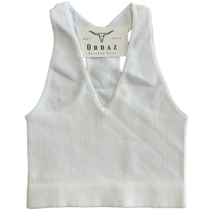 Ribbed Racerback Tank Top