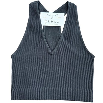 Ribbed Racerback Tank Top