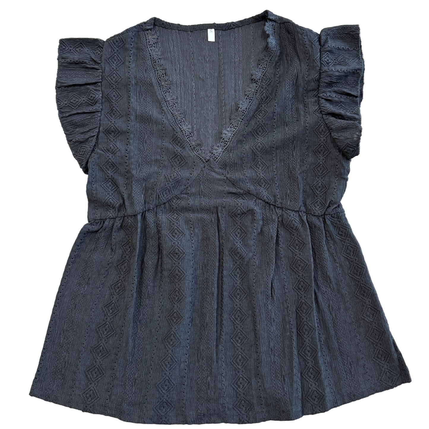 Ruffled Short Sleeve Blouse