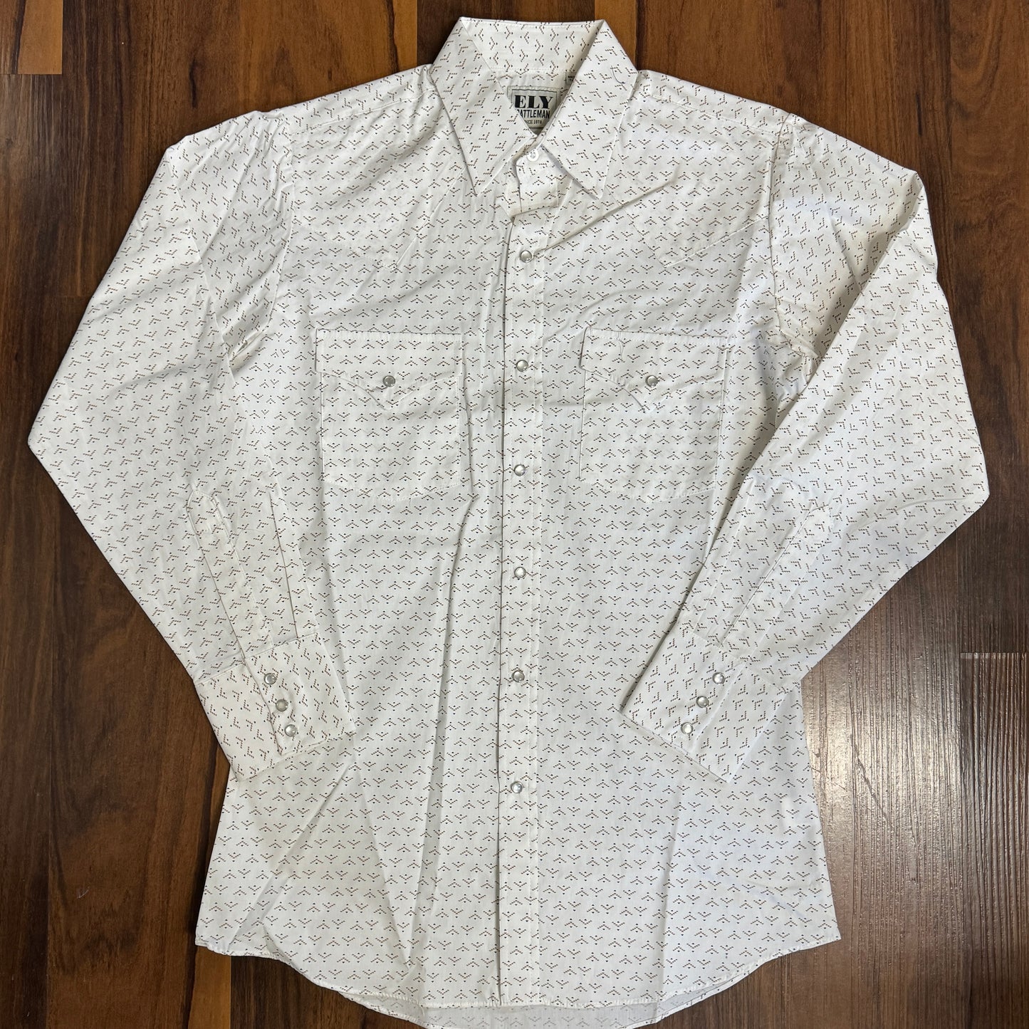L/S White Geo