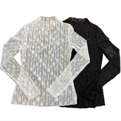 Floral Mesh L/S