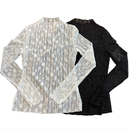 Floral Mesh L/S