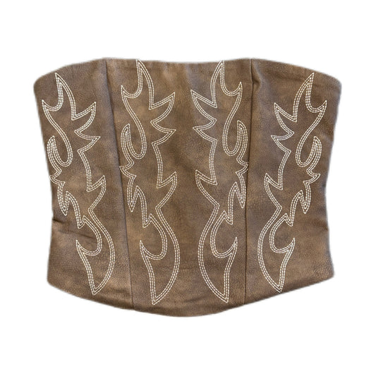 Embroidered Western Corset Top