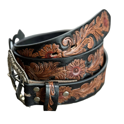 Hand Tooled Floral Belt