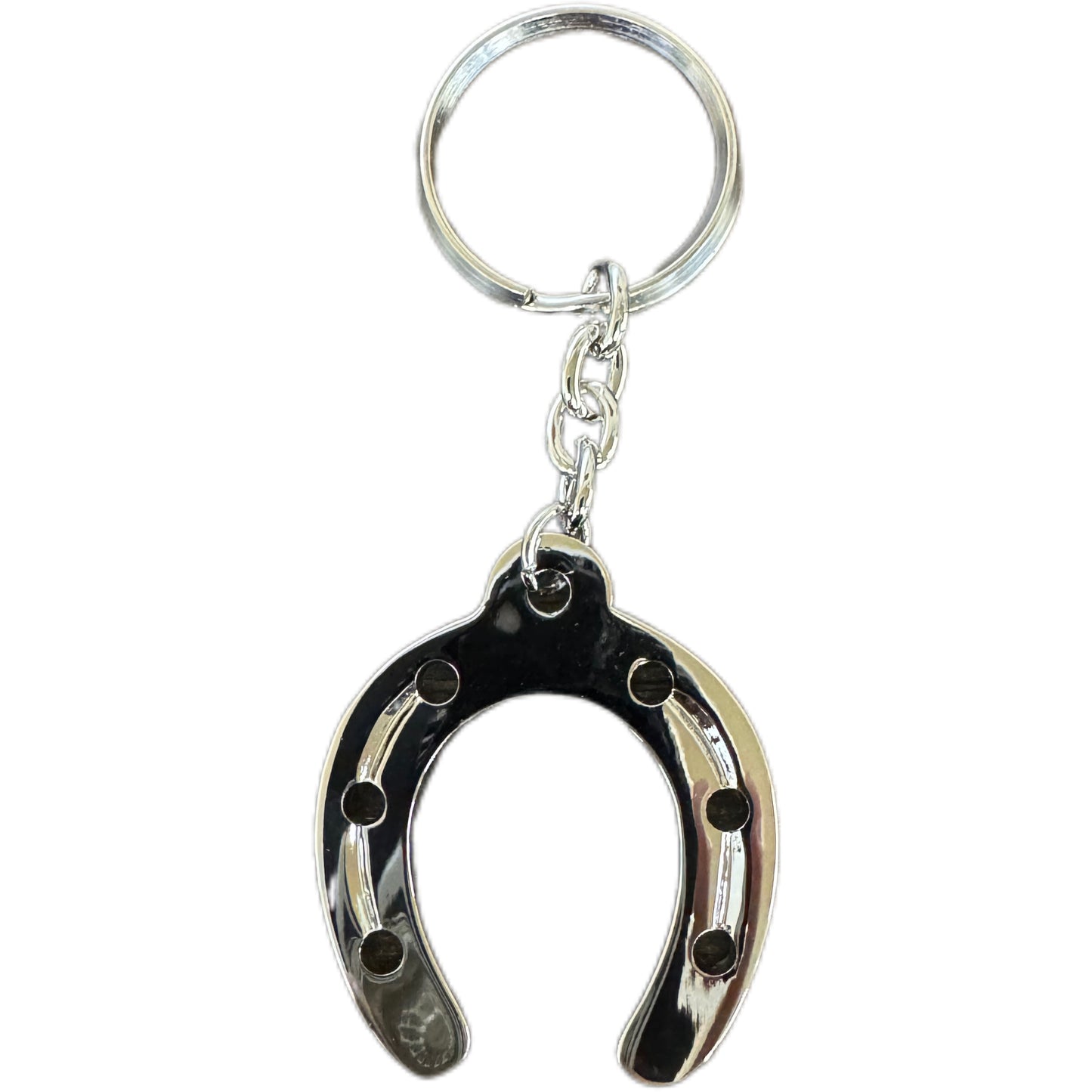 Silver Horseshoe Keychain