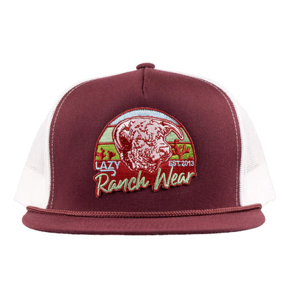Maroon & White Prickly Pear Hat