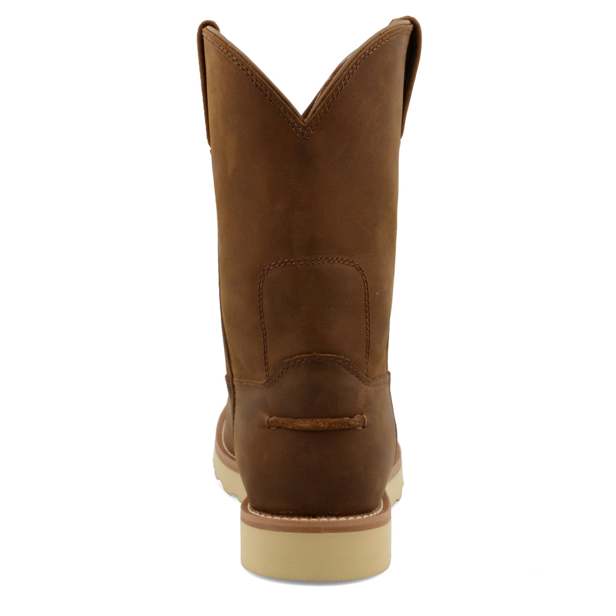 10" Work Pull On Wedge Sole Boot - Distressed Saddle
