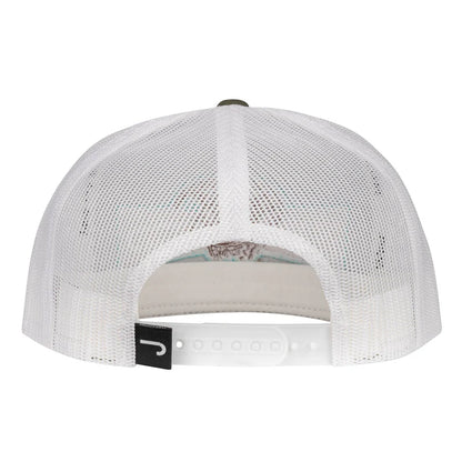 Olive & White Diamond Banner Hat