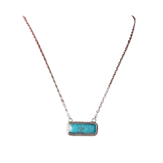 Turquoise Stone Pendant Necklace