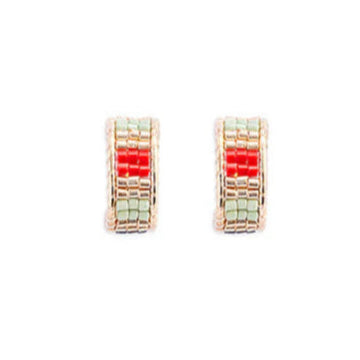 Red Beaded Earrings