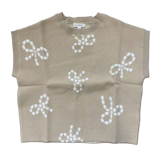 Bow Pattern Knit Sweater