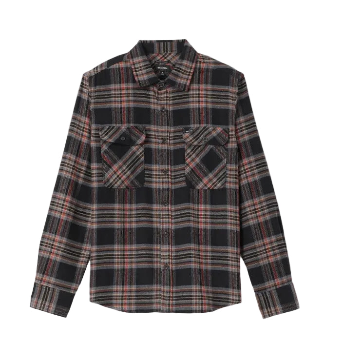 Bowery Flannel - Black/Red Earth