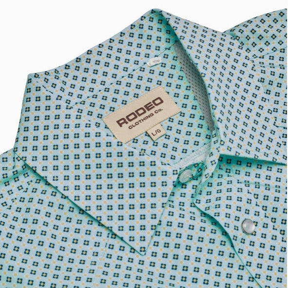 Blue/Turquoise Geometric Snap