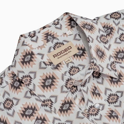 White/Brown Aztec Snap