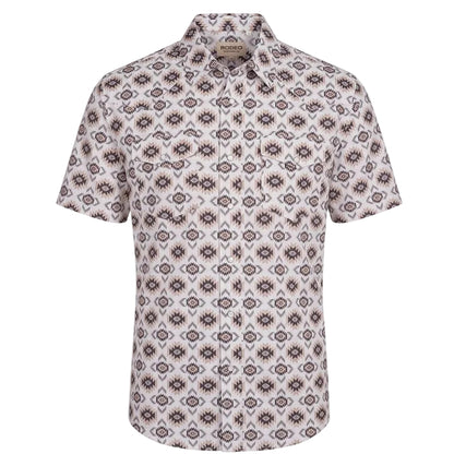 White/Brown Aztec Snap
