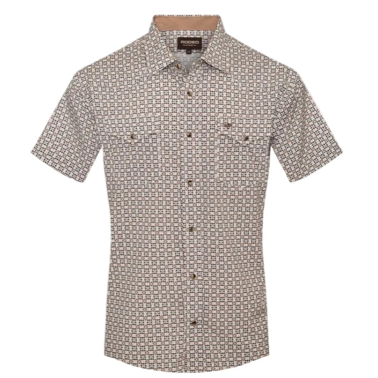 Brown/White Geometric Snap