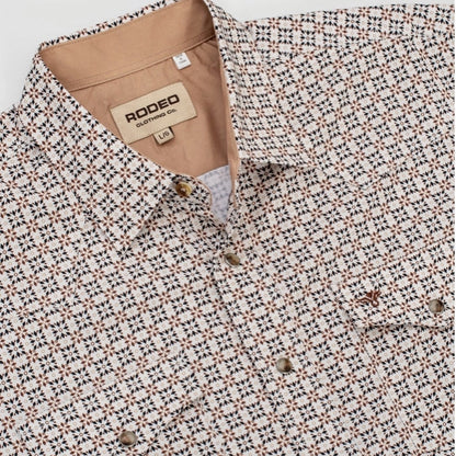 Brown/White Geometric Snap