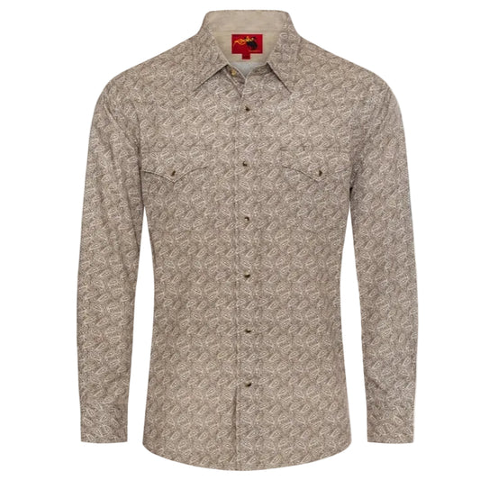 Brown Paisley Pearl Snap