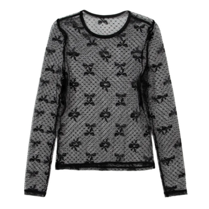 Bow Pattern Mesh L/S