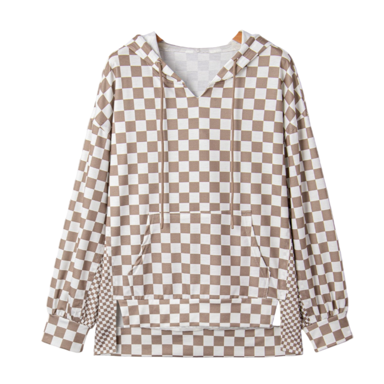 Checkered Oversized Hoodie