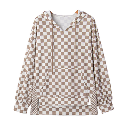 Checkered Oversized Hoodie