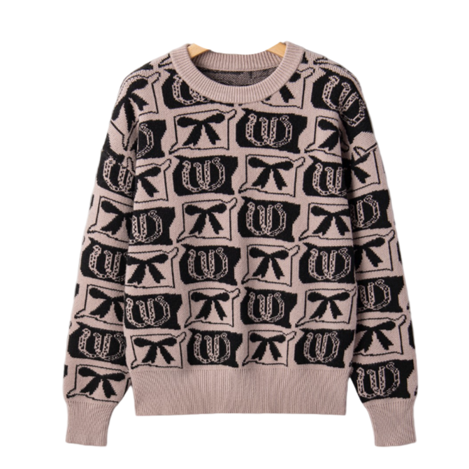Bow Pattern Sweater