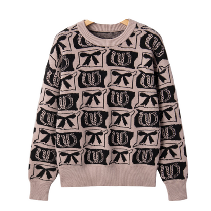Bow Pattern Sweater