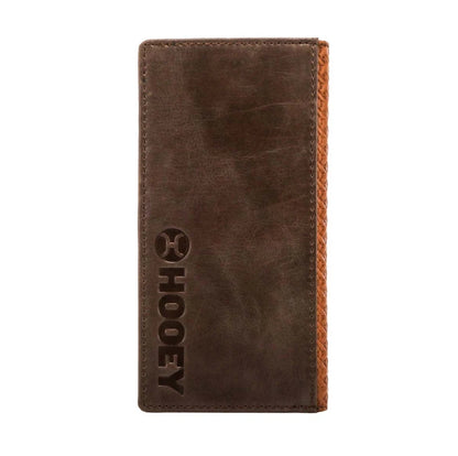 "Hands Up Basket Weave" Rodeo Hooey Wallet Tan