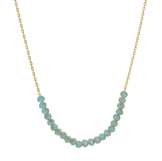 Delicate Crystal Accented Necklace