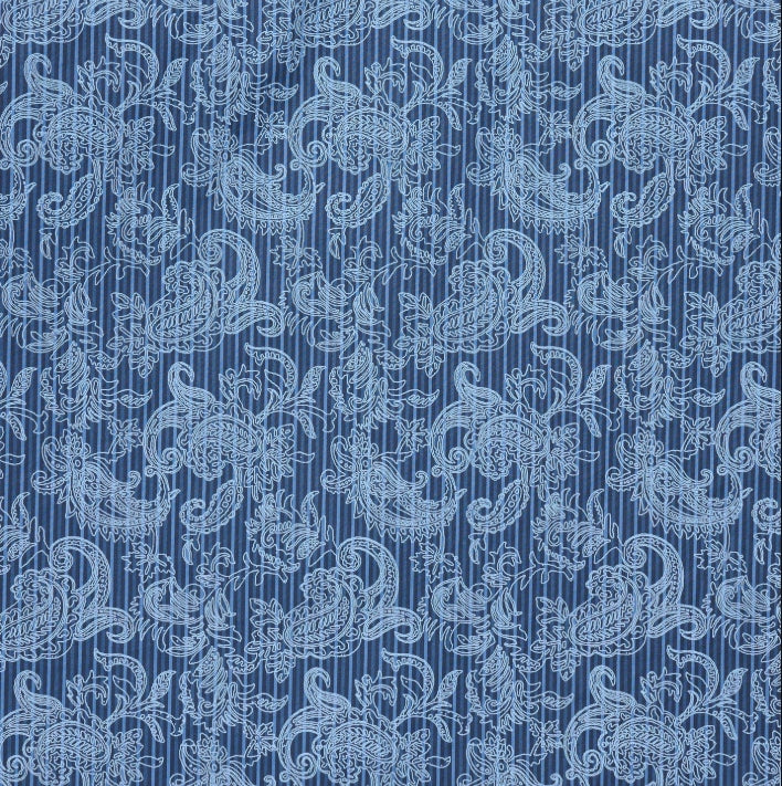 Denim Blue Paisley L/S