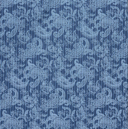 Denim Blue Paisley L/S