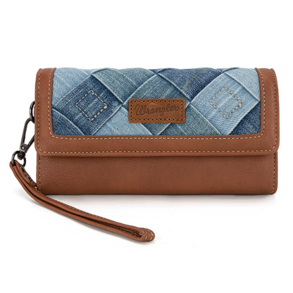 Denim Woven Wallet - Jean
