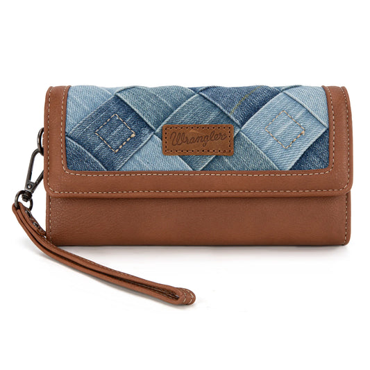 Denim Woven Wallet - Jean