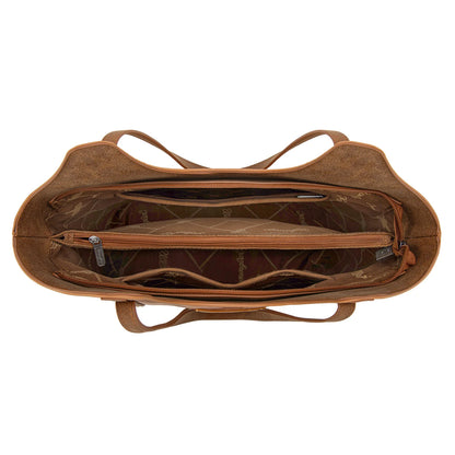 Aztec Embroidered Tote - Brown