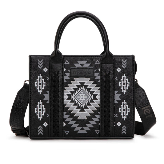 Aztec Pattern Tote - Black