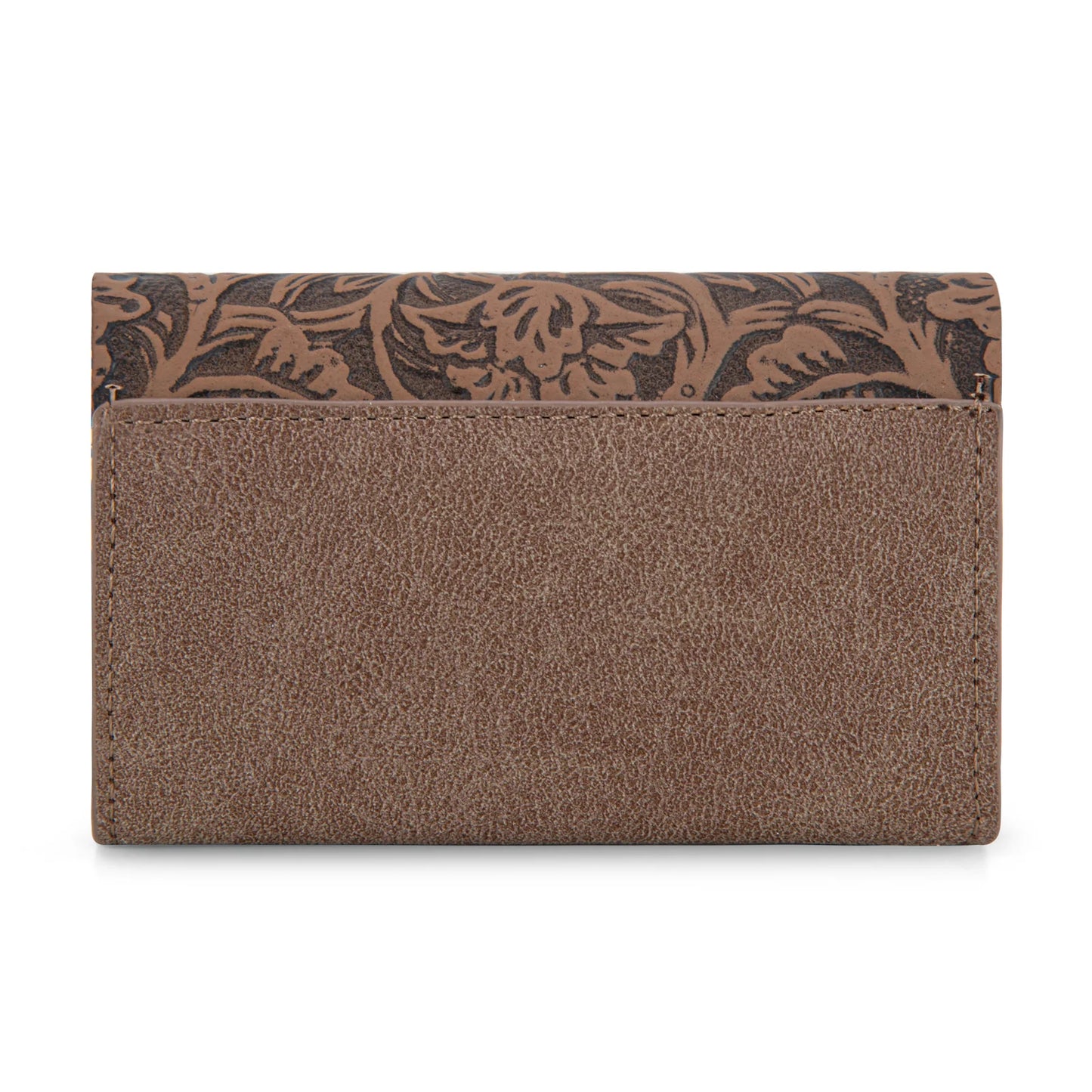 Floral Tooled Card Holder - Khaki