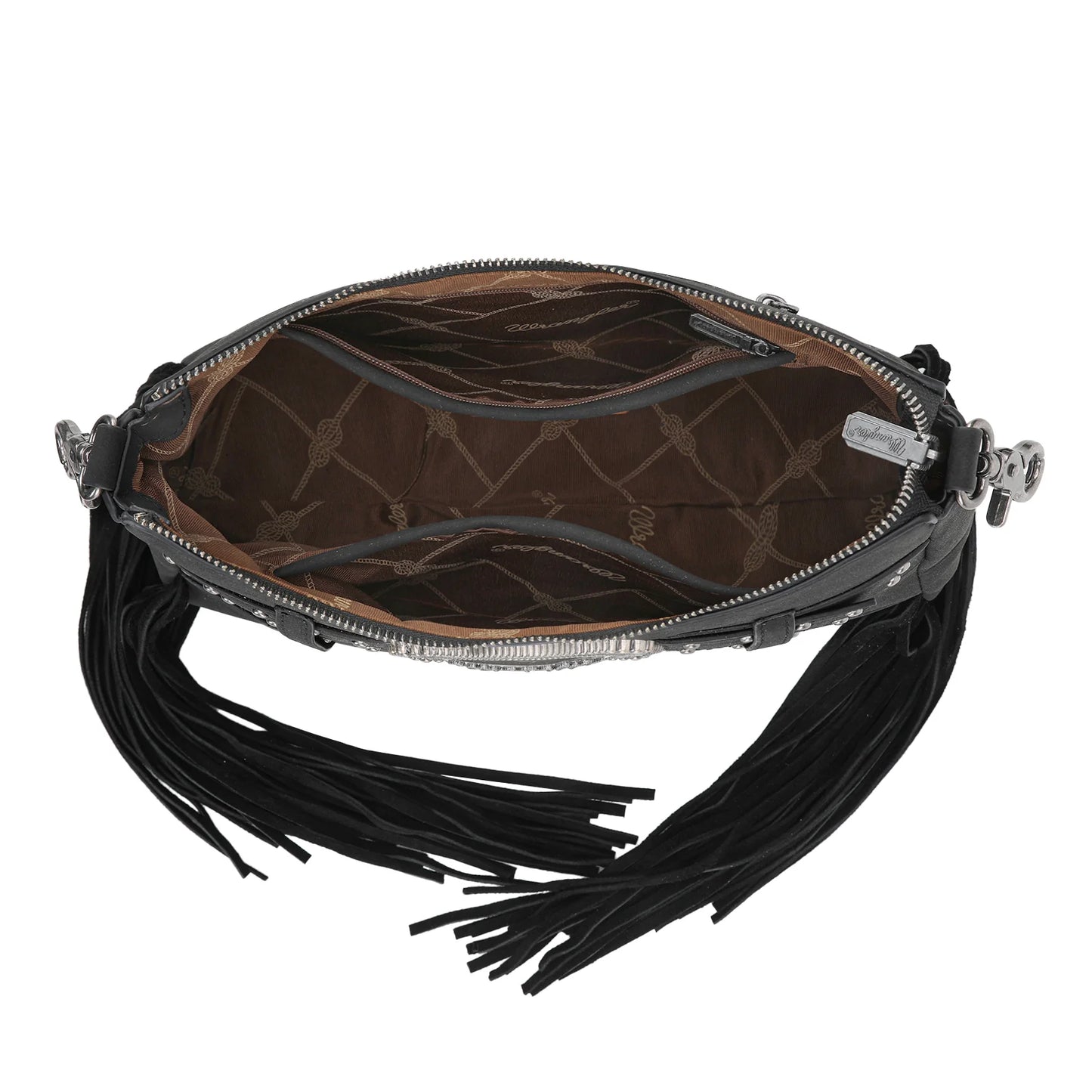 Fringe Buckle Bag - Black