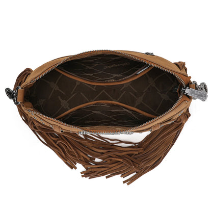 Fringe Buckle Bag - Brown