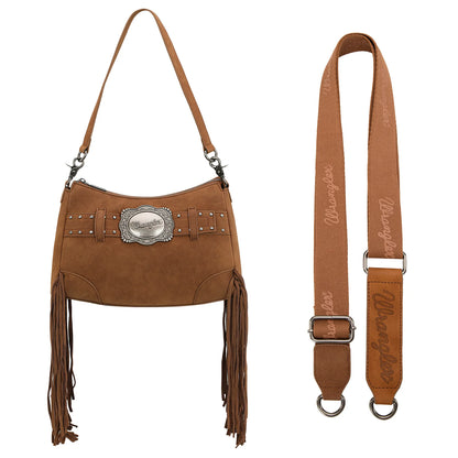 Fringe Buckle Bag - Brown
