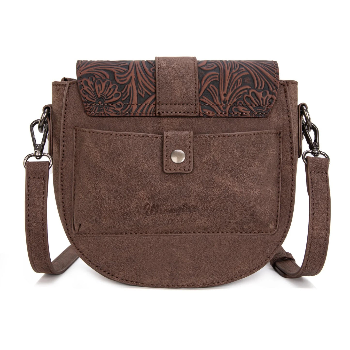 Western Tooled Saddle Bag - Coffee