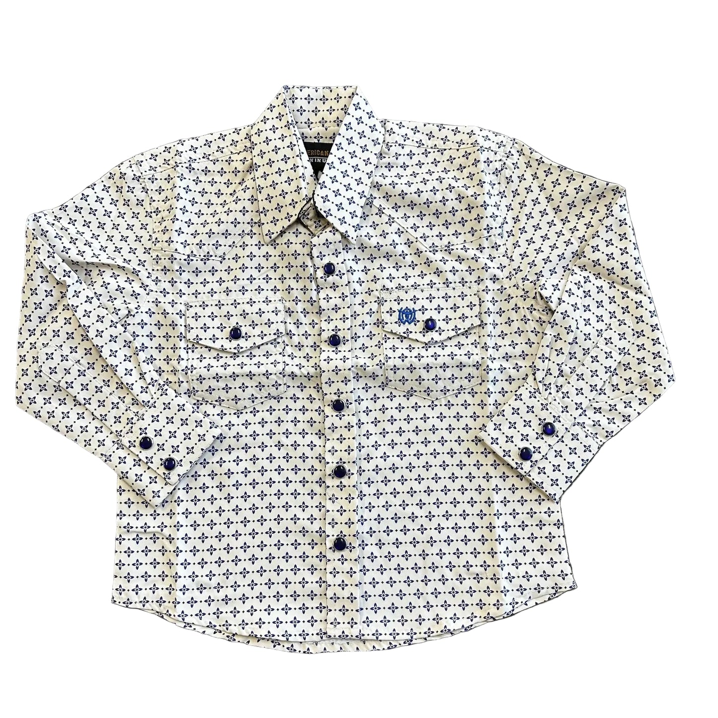 Blue/Cream Pattern L/S